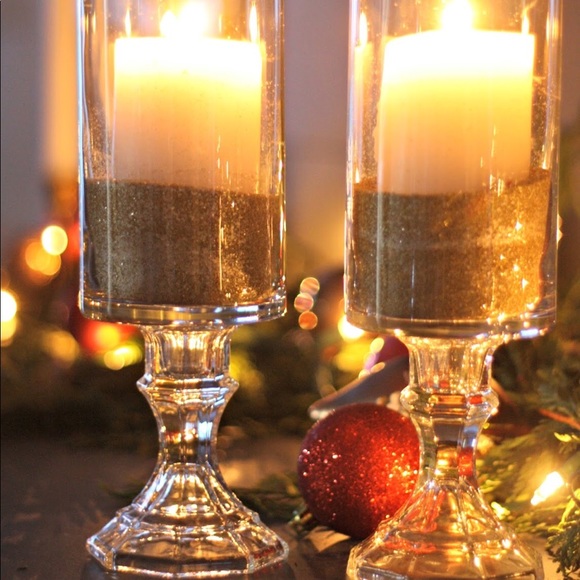 💎 CRYSTAL GLASS CANDLE HOLDER 💎 - Picture 1 of 5